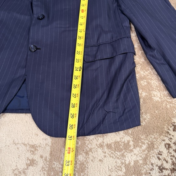 Brioni 2 Piece Suit Italy Men's Blue Pinstripe Two Button Wool 44R 36x30 Luxury - Picture 6 of 16